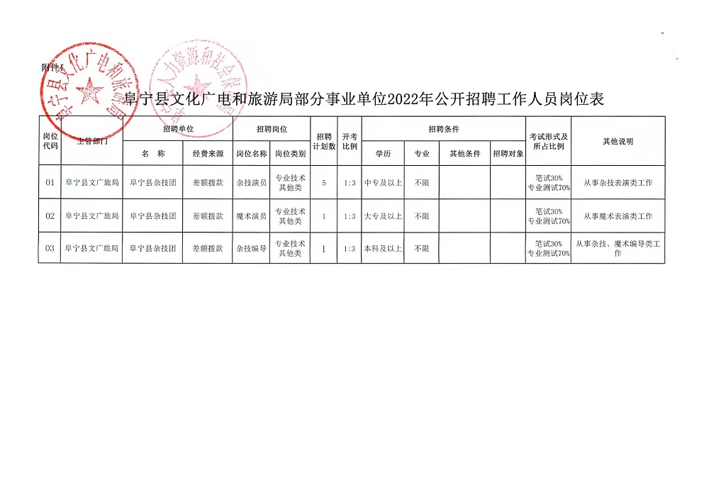 金城江区文化广电体育和旅游局招聘公告解析